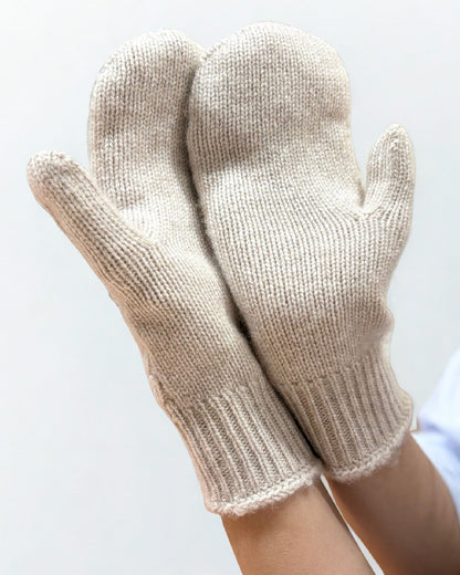 Cashmere Knit Mittens - image 2