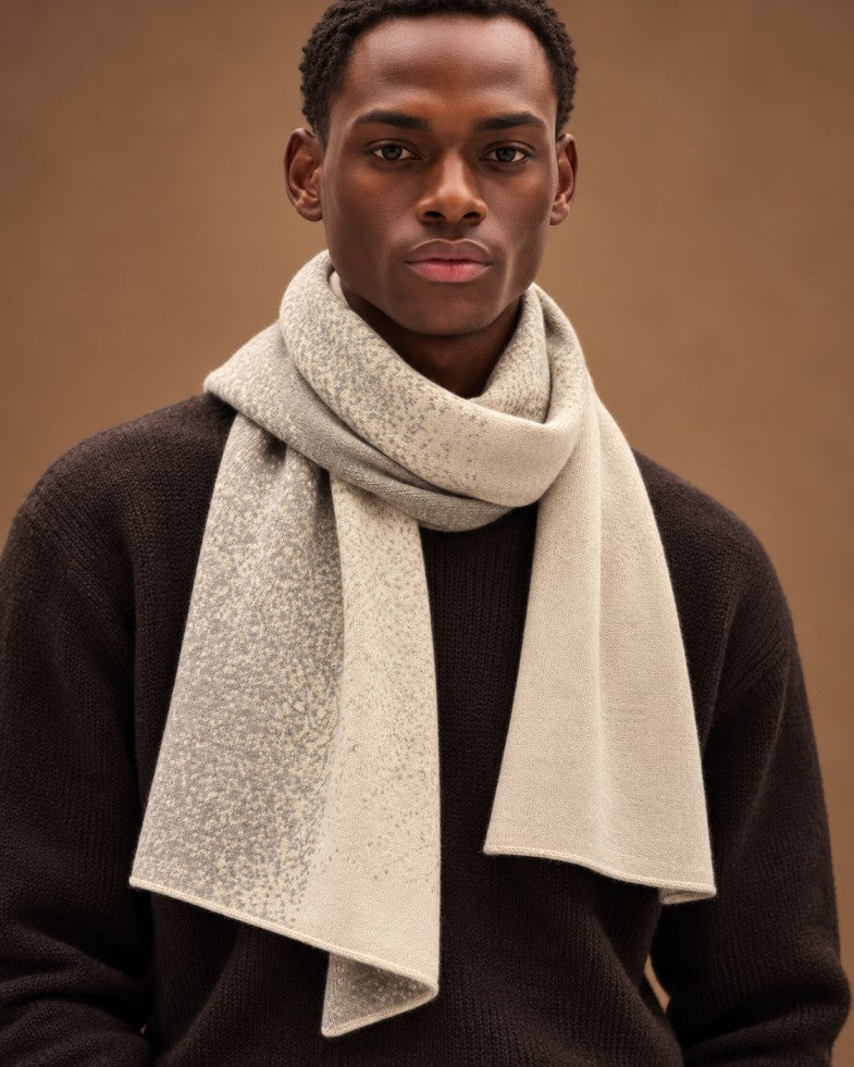 Cashmere 2 Sided Jacquard Scarf