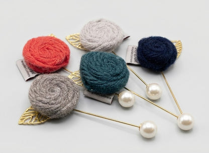Rose Cashmere Pin