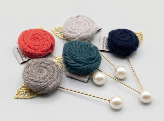 Rose Cashmere Pin
