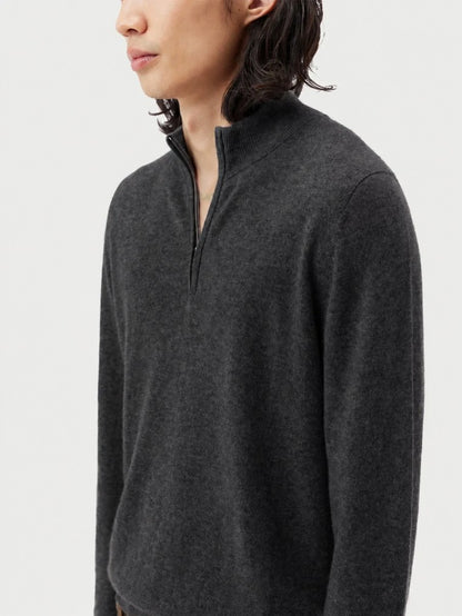 Pull zippé en cachemire pour homme