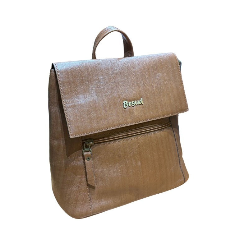 Chest Brown Convertible Leather Backpack Satchel. - image 3