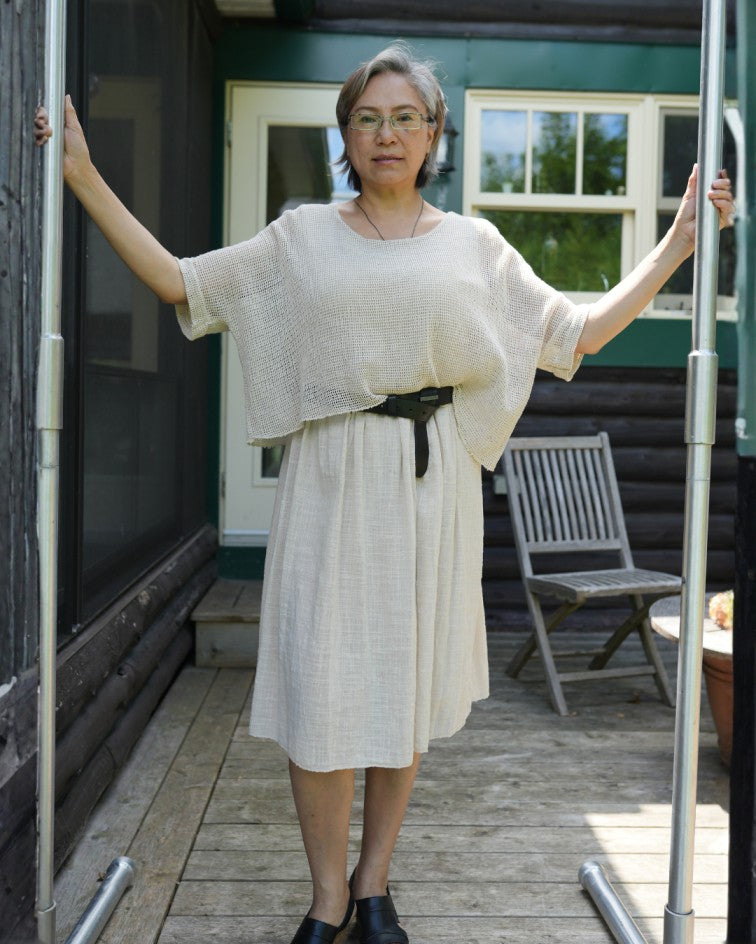 Women’s Italian Cotton Two-Piece Top & Skirt Set