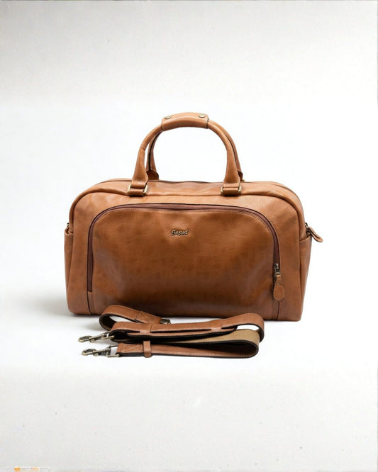 Handcrafted Mongolian Leather Duffel Bag