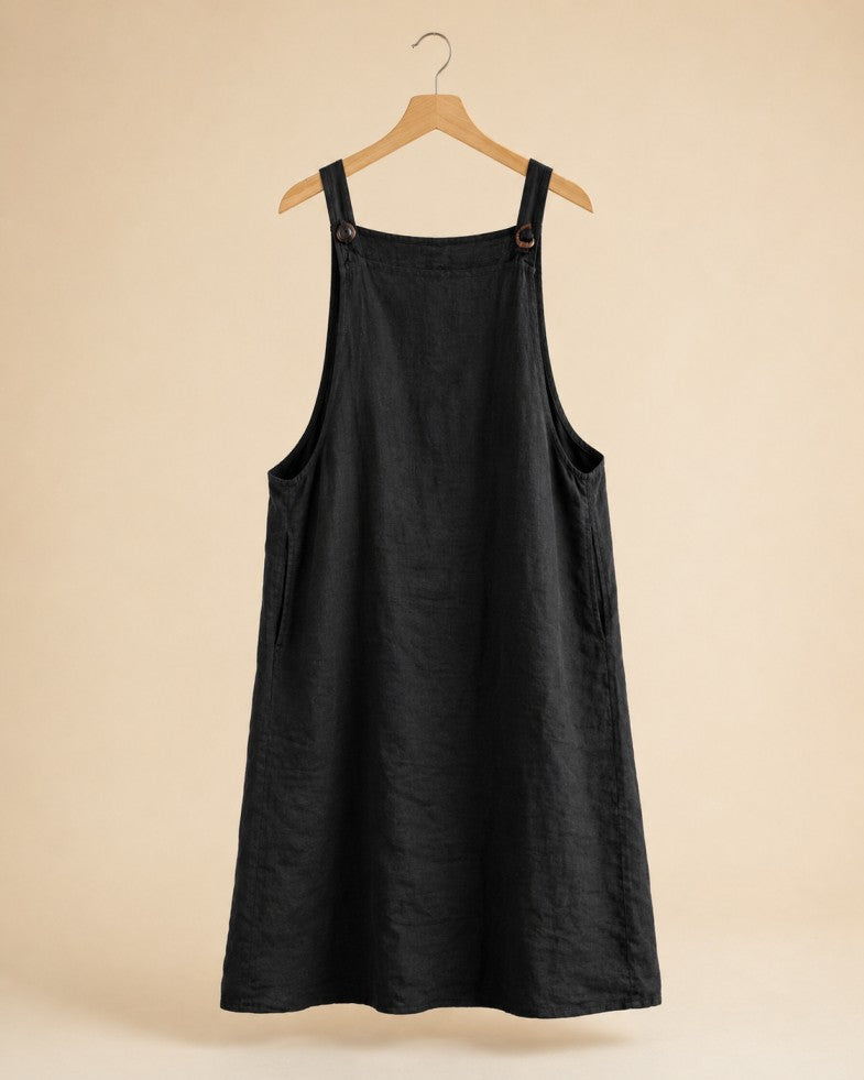 Dungaree Linen Dress