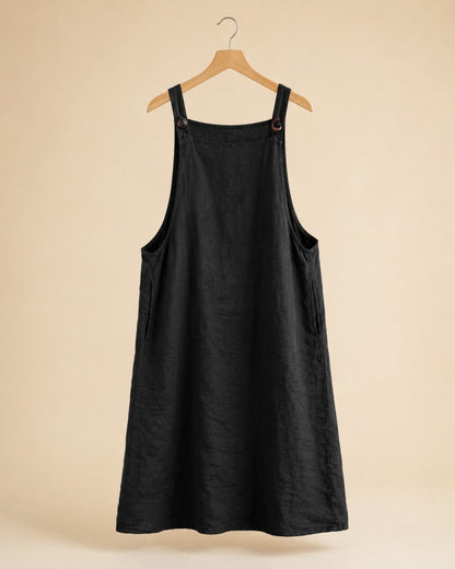 Dungaree Linen Dress