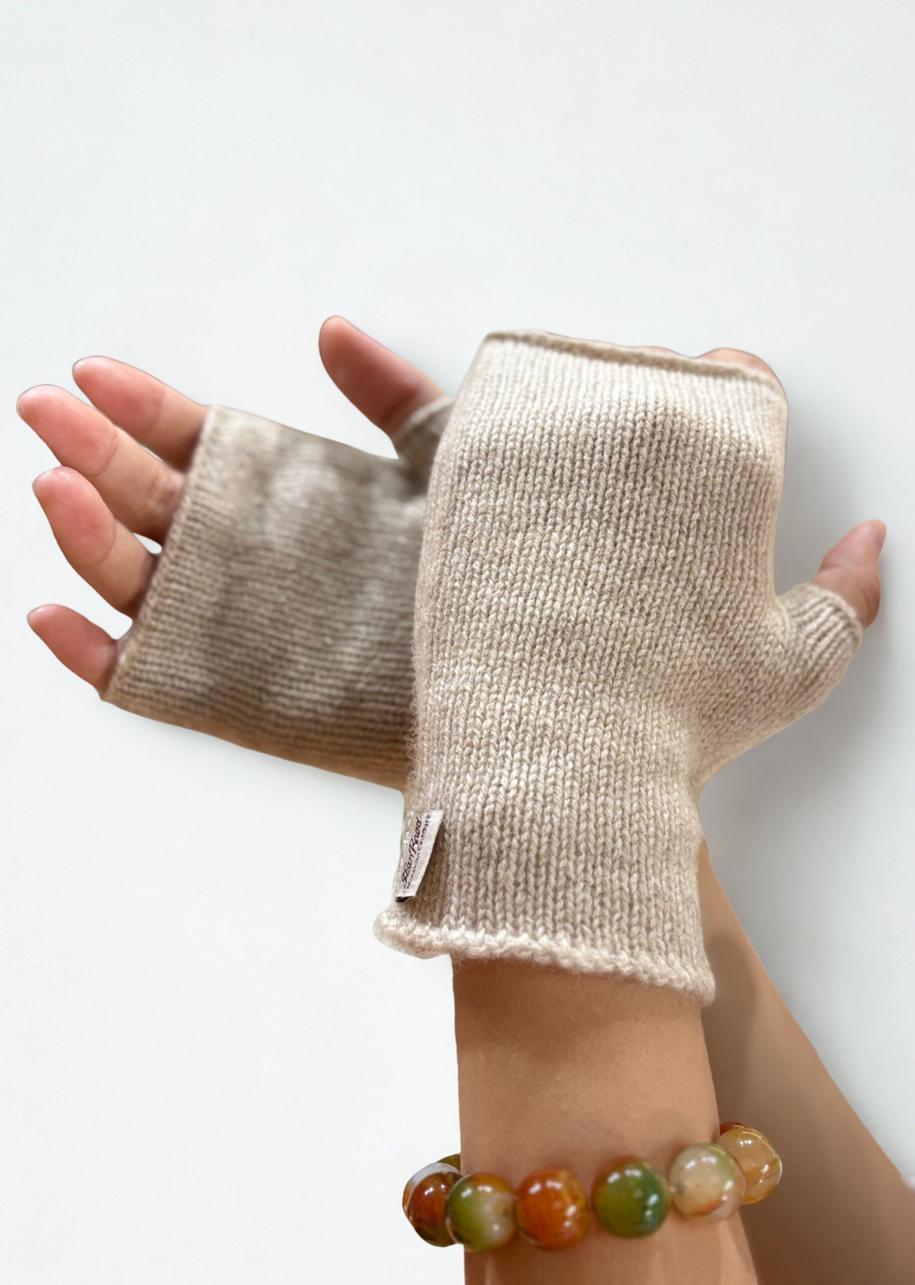 Cashmere Fingerless Gloves - image 4
