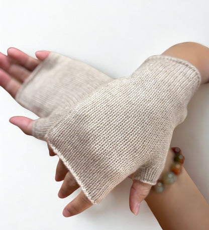 Cashmere Fingerless Gloves - image 5