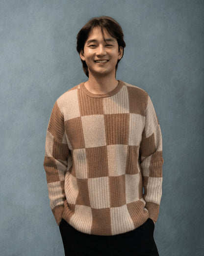 Artisan Checkered Cashmere Sweater - image 6