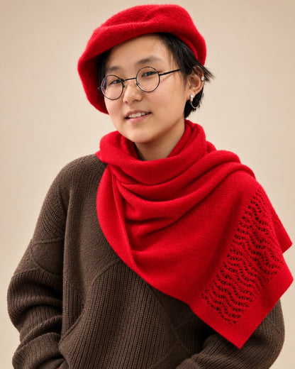 Cashmere On edges ajour Scarf