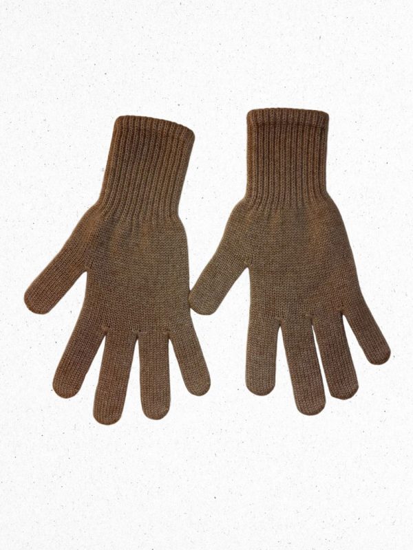 Classic Camel Wool Gloves - Image 2