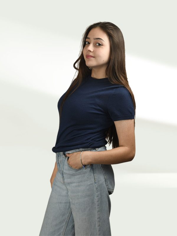 top- Cneck cable, short sleeve
