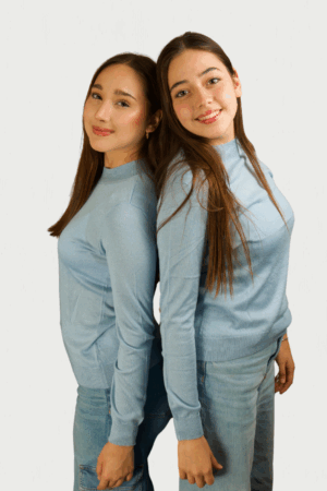 Silk Cashmere Mock Neck