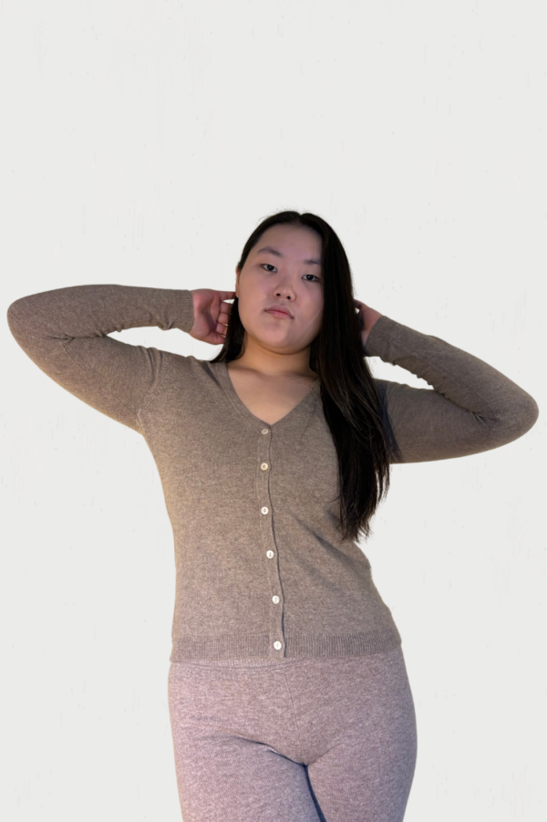 Classic Women V-Neck Cardigan - Image 7
