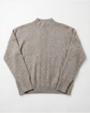 Women's Wool Mock Neck Pullover in Heather Oatmeal Mongolian Wool