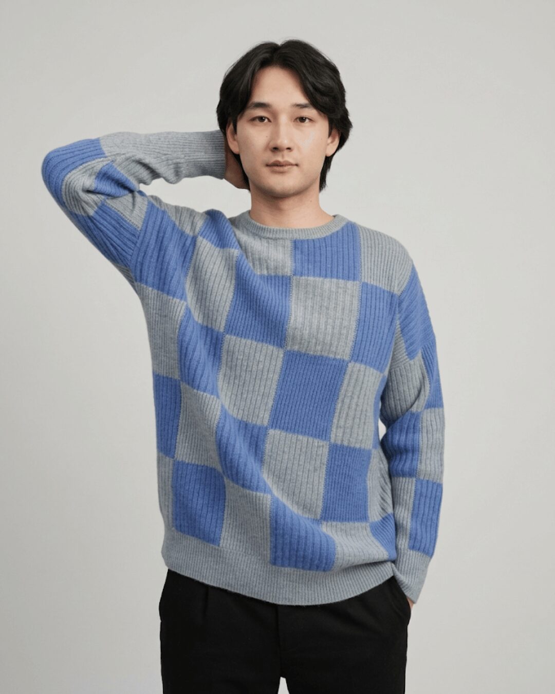 Artisan Checkered Cashmere Sweater