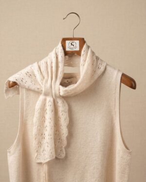 Altai Cashmere Lace Pointelle Scarf